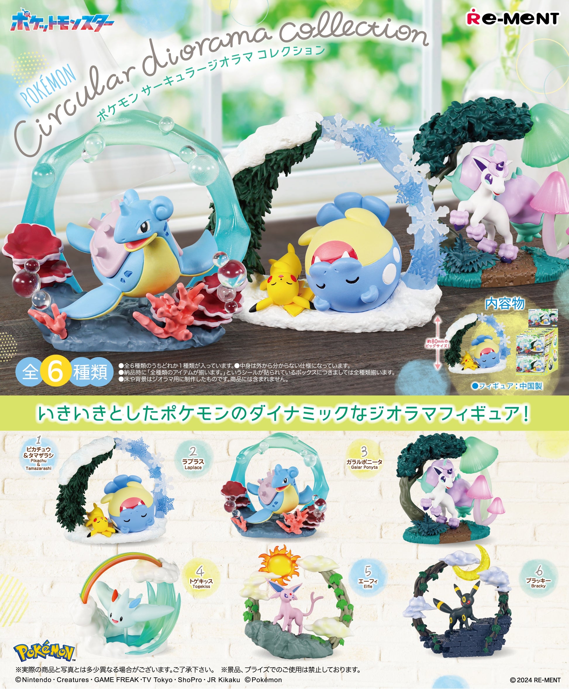 Re-Ment, Pokemon Blind Box, Full HD poster Art Circular-diorama-collection