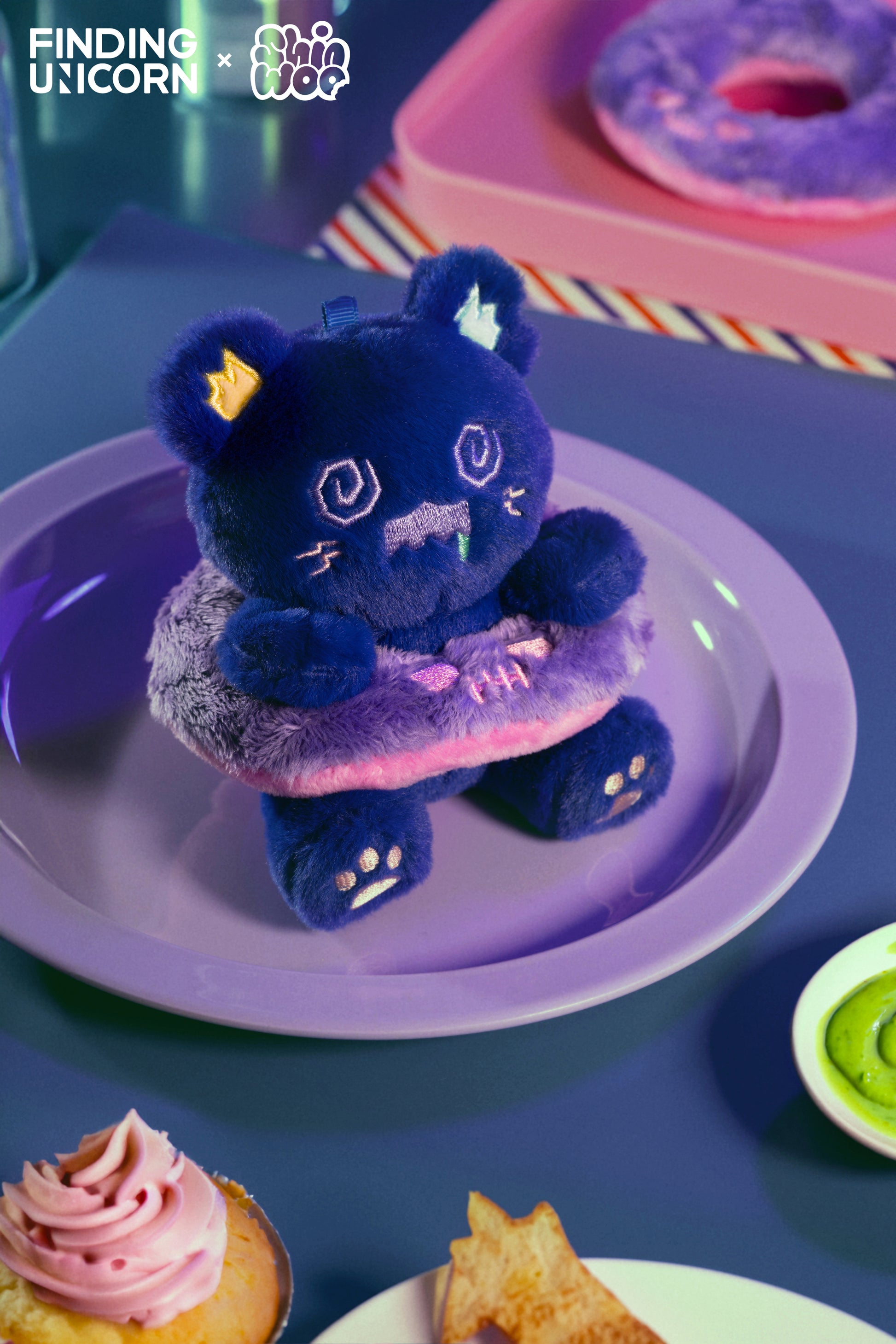 ShinWoo Strange Ghost Diner Plush KeyChain Hidden Variant Poisonous Donut HD